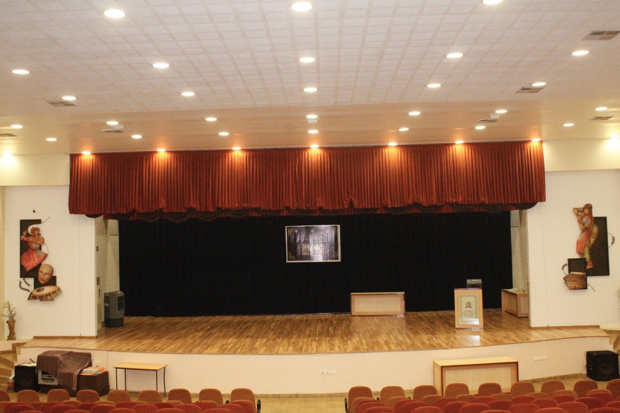 College auditorium stage